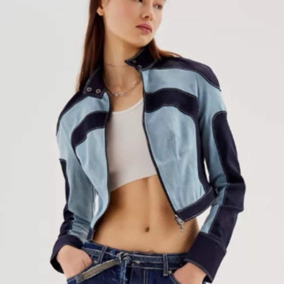 NWT BDG Torreto Colorblock Denim Jacket from Urban Outfitters - Picture 6 of 12